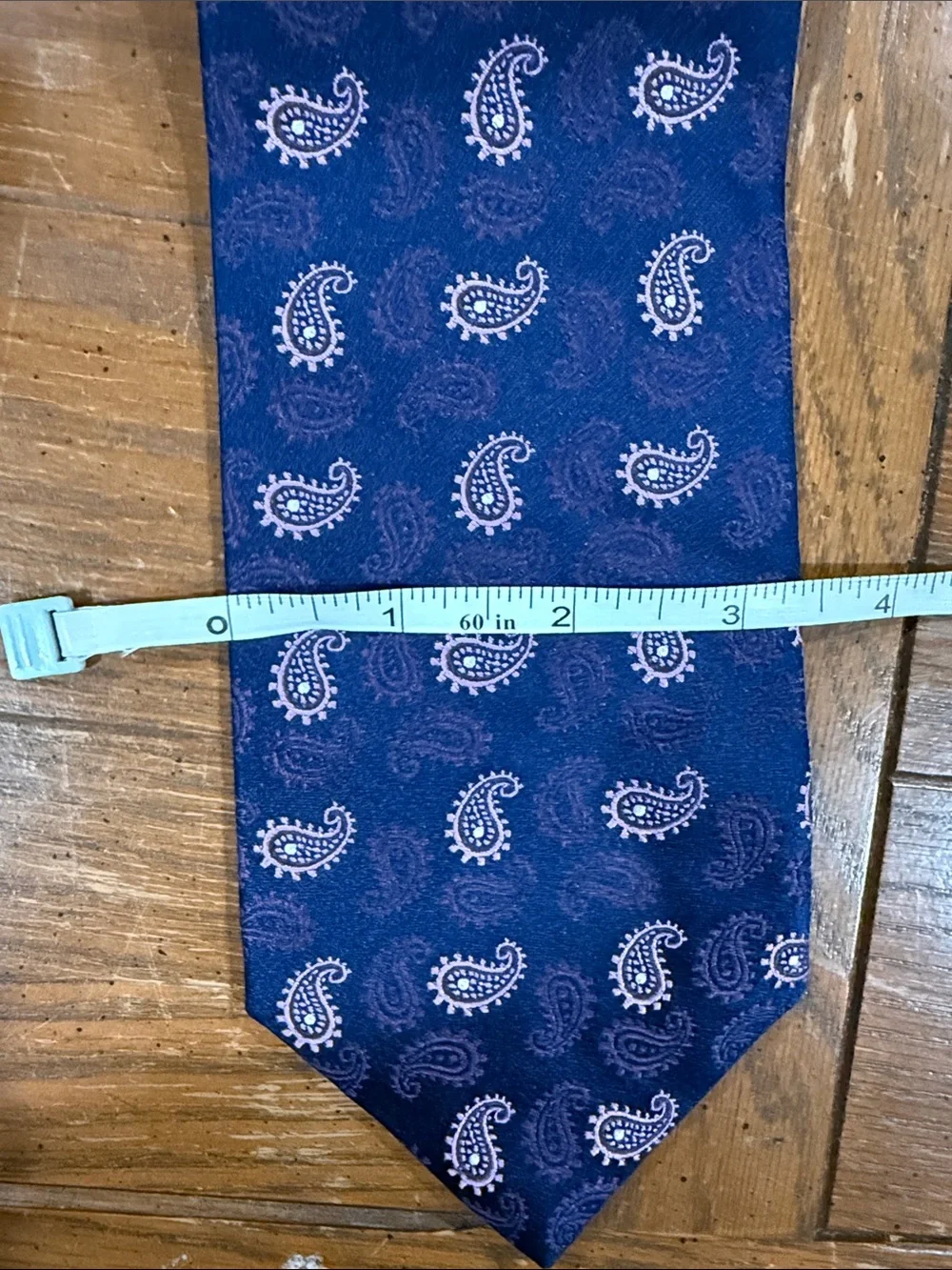 346 Brooks‎ Brothers 100% Pure Silk Neck Tie Purple Navy Paisley Made In USA